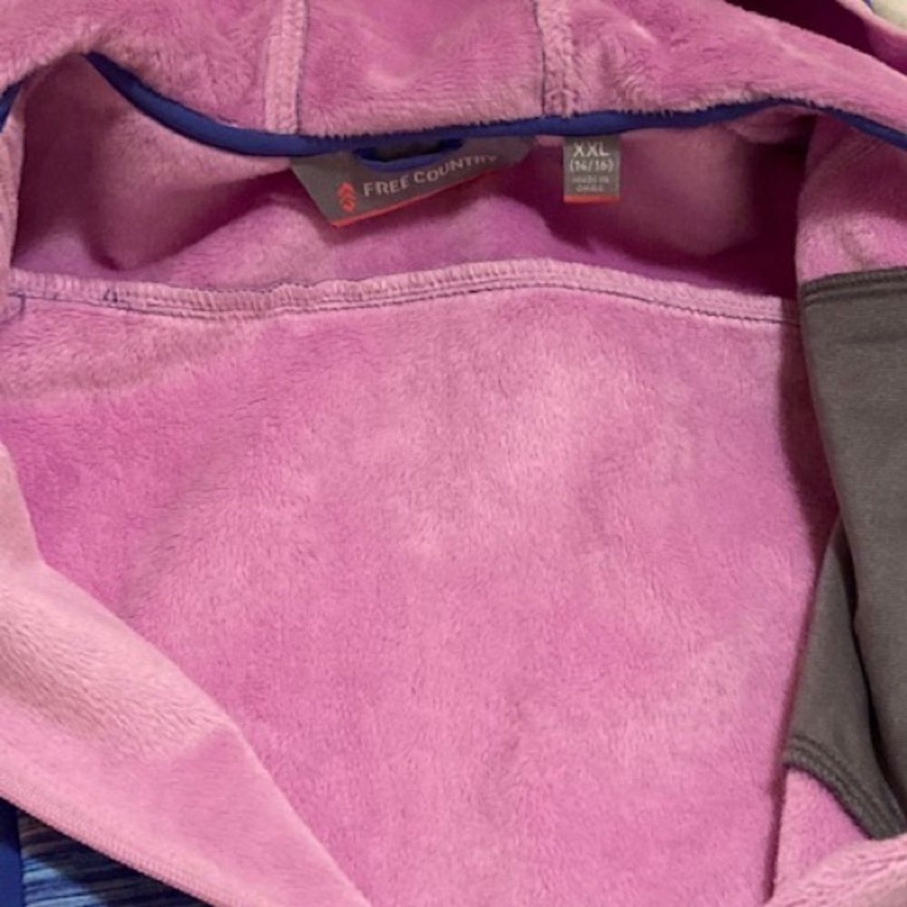 Women’s Full Zip Hooded Pink Purple Jacket by Free Country Athleisure Activewear - Picture 8 of 12